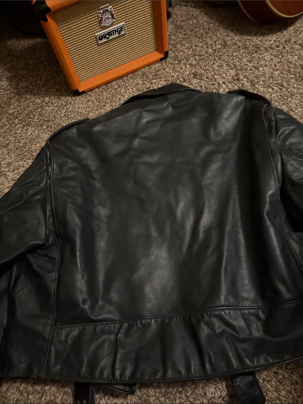 Schott NYC Men's Black Leather Biker Jacket - Picture 5 of 5